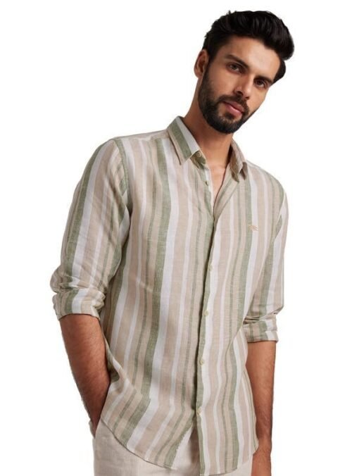 Andamen Khaki Men's Linen Shirt