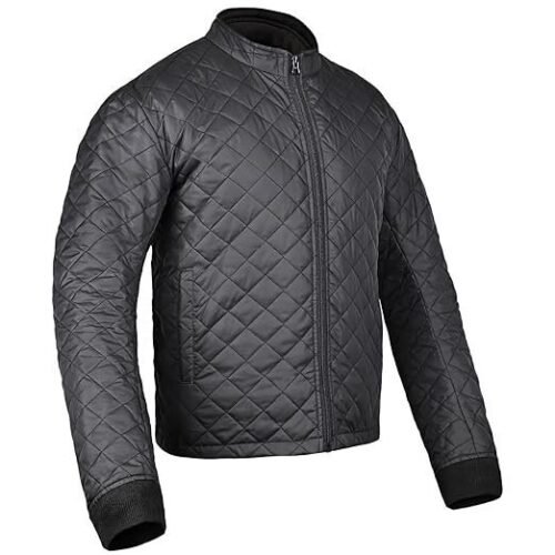 Allextreme Winter Liner for Riding Jacket Quilted Water Resistant Full Sleeved Thermal Running Softshell Windbreaker Jackets (M, Black)