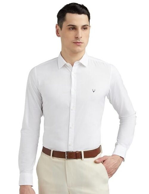 Allen Solly Men Cotton Plain Slim Fit Shirt