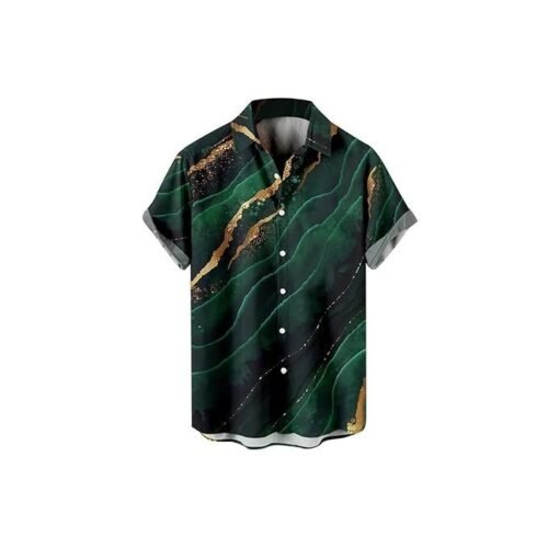 Ubervia Shirts - Tropical Shirt Summer Man Shirt Short Sleeve Printed Casual Loose Breathable Button Shirts Top Blouse Clothes