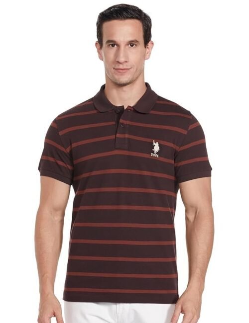 U.S.POLO ASSN. Men's Striped Regular Fit Polo Shirt