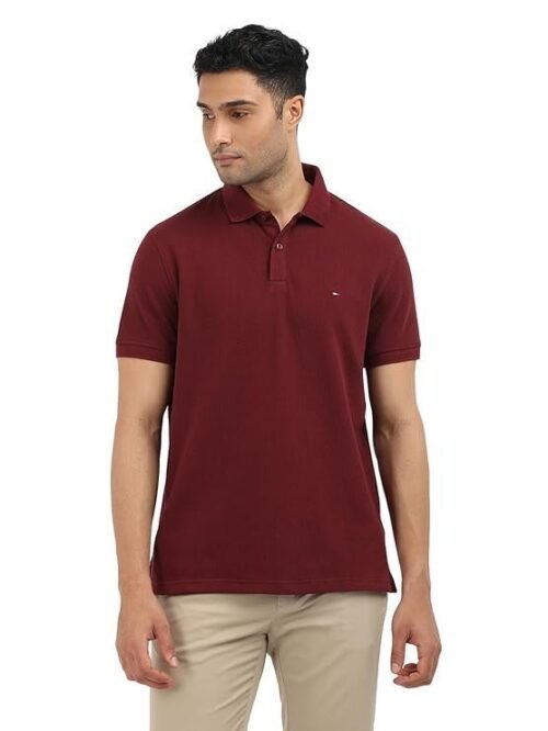 Tommy Hilfiger Men's Cotton Solid Regular Fit Polo