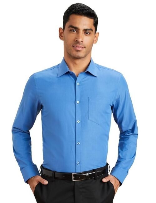 Symbol Men's Cotton Rich Formal Shirt | Plain | Full Sleeve - Regular Fit