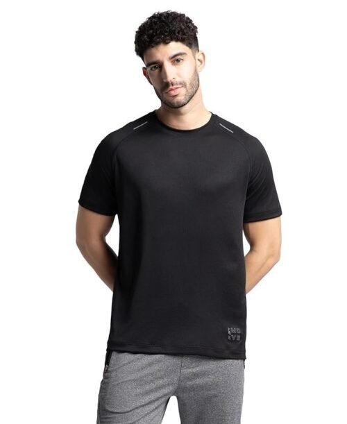 Jockey MV16 Men's Lightweight Regular Fit Microfiber Polyester Solid Round Neck Half Sleeve Active Wear T-Shirt with Breathable Mesh