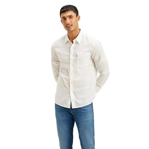 Levi's Men's Linen Solid Slim Fit Shirt