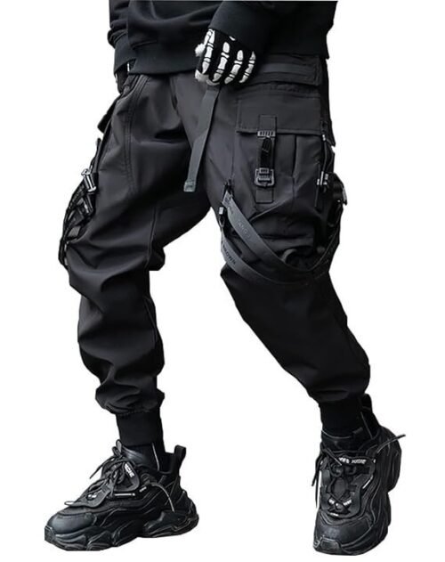 Niepce Inc Men's Japanese Streetwear Techwear Cargo Pants with Design
