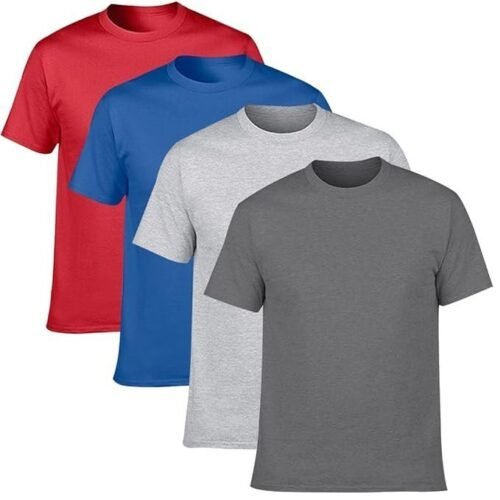 NDB Men's Classic T-shirt Basic Short Sleeve Cotton Tee(pack of 4),Assorted 3,X-Large