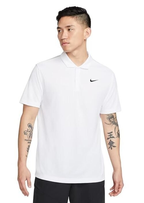 Nike Men Cotton Solid Regular Fit Polo T-Shirt
